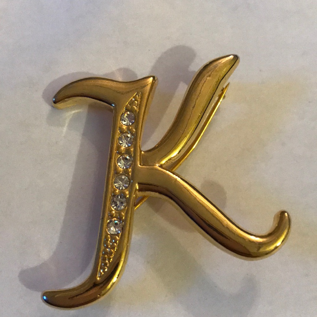 K Rhinestone Brooch